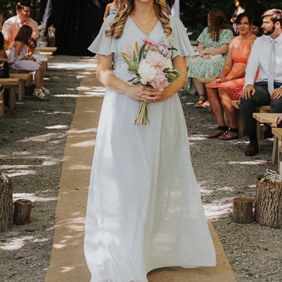 Light Blue Bridesmaid Dress (Bump-friendly) - Picture 6 of 7